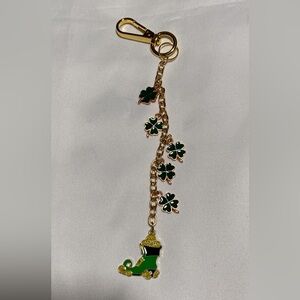 St Patrick’s Day Gold Clover Purse Charm